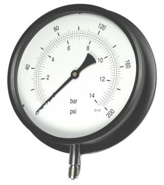 Pressure Gauge - 200mm, 250mm & 300mm Bourdon Tube Design