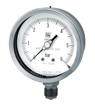 MGS18 Pressure Gauge - 100mm & 150mm Stainless Steel  - Nuova Fima