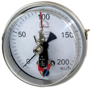 Pressure Gauge With Electromechanical Contacts - 100mm & 160mm