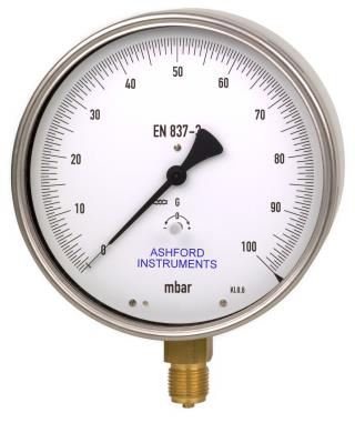 Capsule Gauge Brass Wetted Parts  - 63mm, 100mm & 160mm