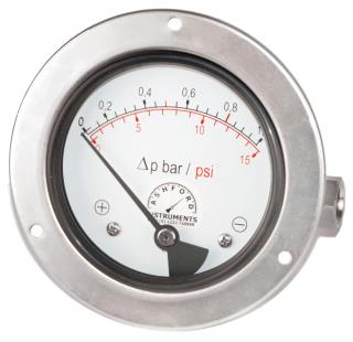 Piston Style Differential Pressure Gauge With High Overload Protection