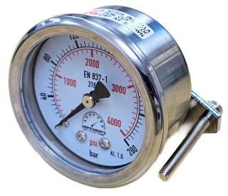 Pressure Gauge - 40mm, 50mm & 63mm All Stainless Steel Pressure Gauge