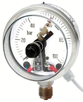 Pressure Gauge With Electromechanical Contacts - 100mm & 160mm