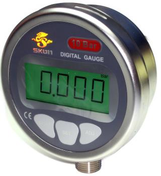 100mm Digital Switch Pressure Gauge - 12V-24V Powered 0.5% Accuracy