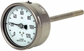 Gas Filled System Thermometer - 100mm & 160mm Direct Mount