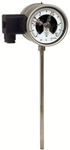 ATEX Gas Filled System Thermometer With Mechanical Alarm Contacts