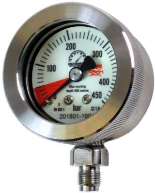 50mm Bail Out Gauge Mixed Gas Diving - Submersible 400m