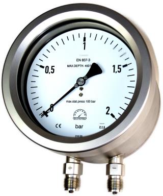 Subsea Differential Pressure Gauge - 160mm Premium Subsea 450m Gauge