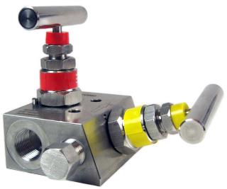 2-Valve Manifold Block & Bleed Angled Bonnet Remote Mount - Model AIK2 Generation 200 Series