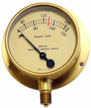 Traction Engine Pressure Gauge - 100mm & 160mm