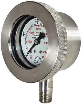 Subsea Bottom Entry Pressure Gauge  - 63mm Diameter 450m Gauge