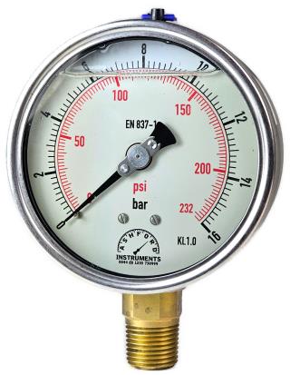 Glycerine Filled Pressure Gauge - 100mm & 160mm