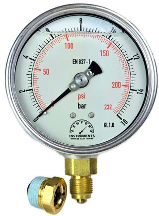 Premium Fire Pressure Gauge - 100mm