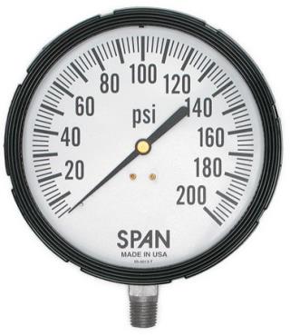 SPAN Instruments Liquid Filled Stainless Steel Gauge - 2.5